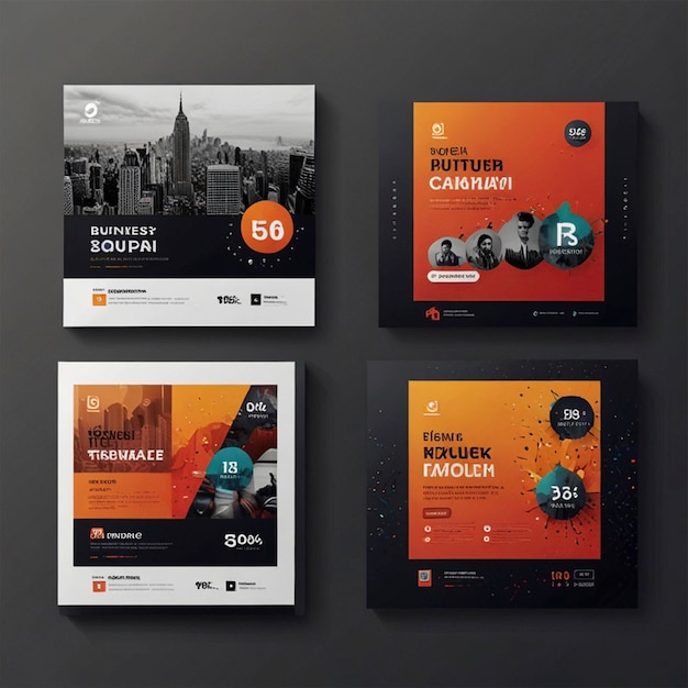 Creative modern business social media post design template