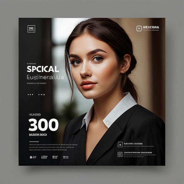 Creative modern business social media post design template