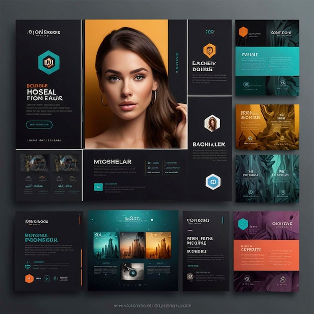 Creative modern business social media post design template