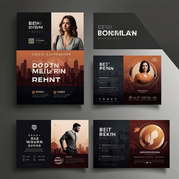 Photo creative modern business social media post design template