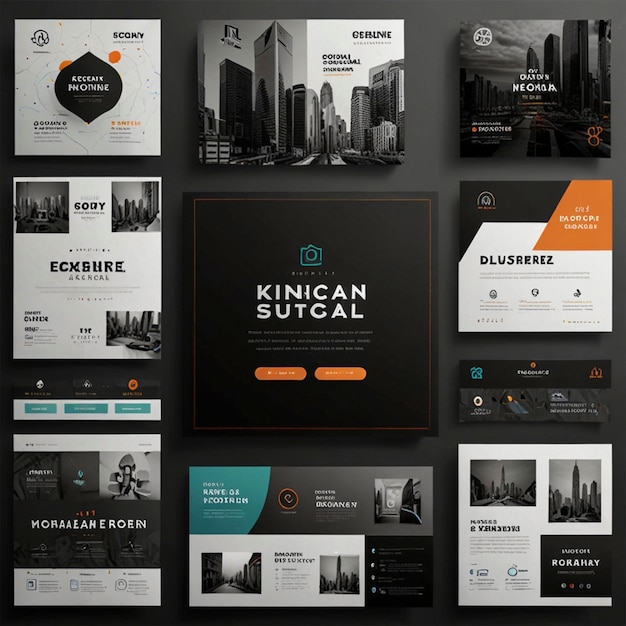 Creative modern business social media post design template