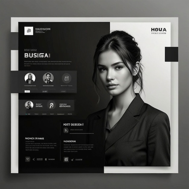 Creative modern business social media post design template