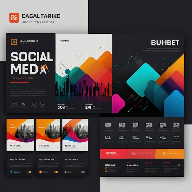 Creative modern business social media post design template