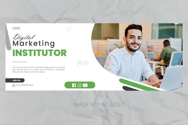 Creative and modern digital marketing Facebook cover page template