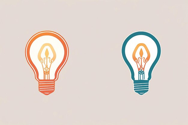 Creative Modern Lightbulb Lamp Logo Inspiration