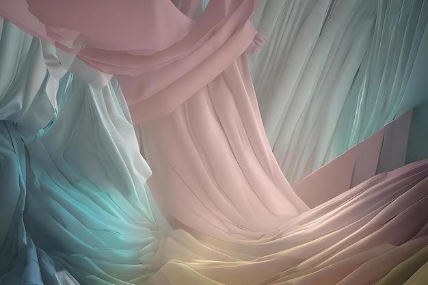 Creative Pastel Fabric Design with Flowing Waves for BackgroundxA