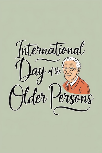 Photo creative poster for the international day of the older persons background