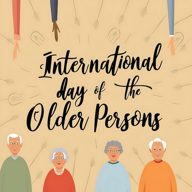 Creative poster for the international day of the older persons background