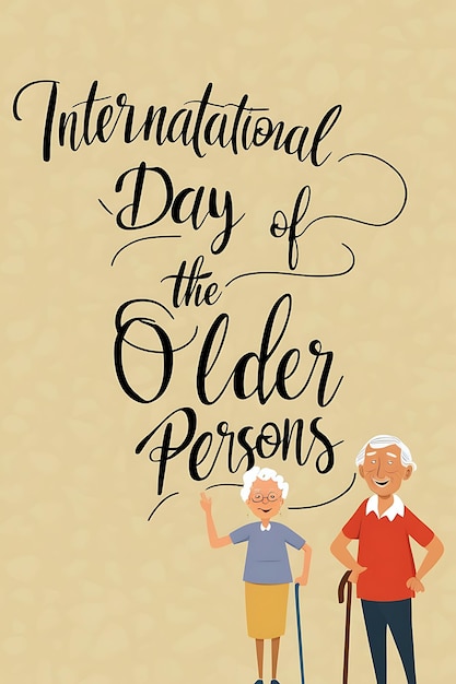 Photo creative poster for the international day of the older persons background