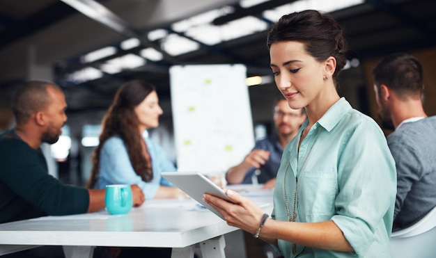 The creative process Shot of businesspeople having a meeting in a modern office