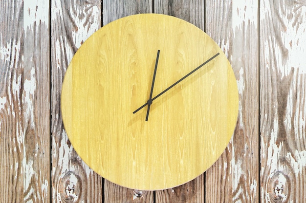 Creative round wooden clock