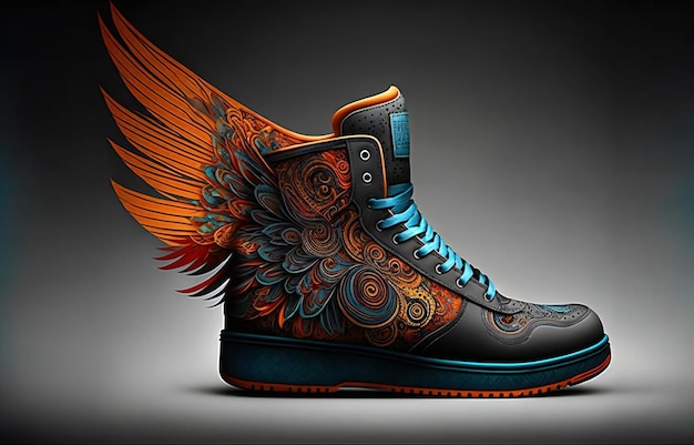 Creative shoes design creative digital illustration painting