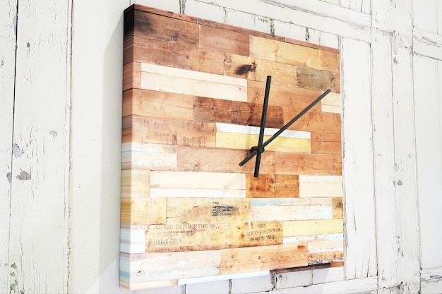 Creative square wooden clock