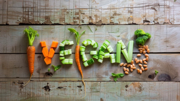 Creative Vegan Food Typography