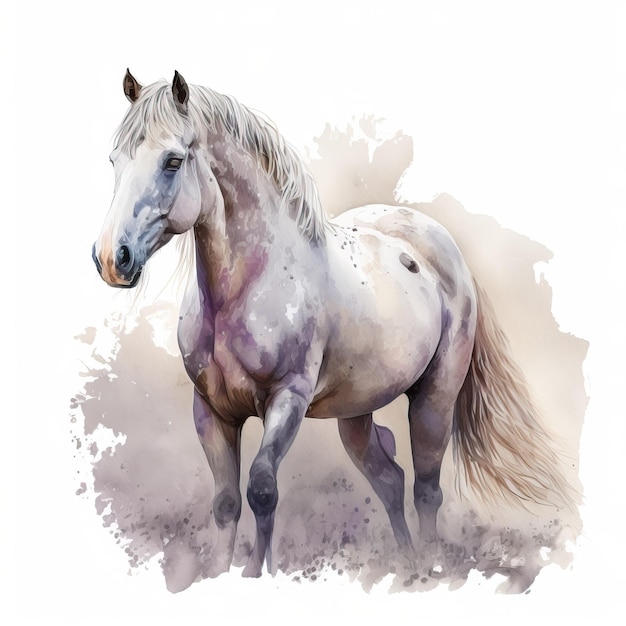 Creative Watercolor Illustration of an Appaloosa Horse