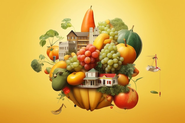 Photo creative world food day background