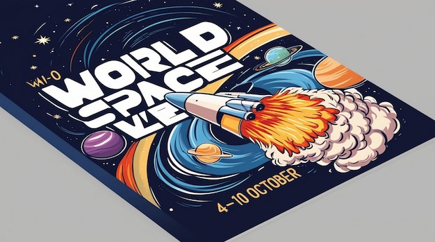 Photo creative world space week banner design ideas for 2024