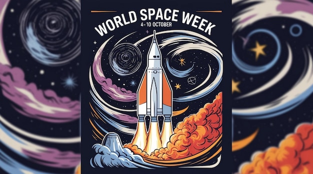 Creative World Space Week Banner Design Ideas for 2024