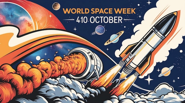 Creative World Space Week Banner Design Ideas for 2024