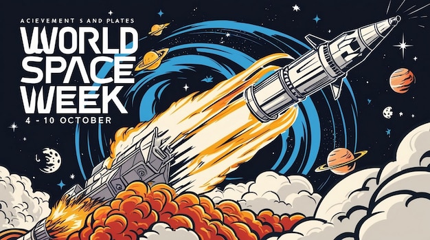 Creative World Space Week Banner Design Ideas for 2024