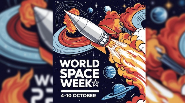 Photo creative world space week banner design ideas for 2024