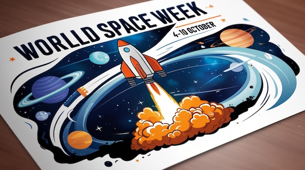 Creative World Space Week Banner Design Ideas for 2024