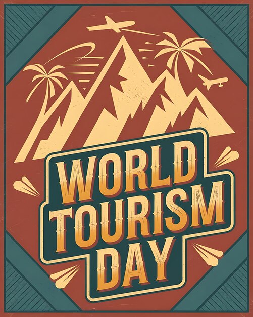 Photo creative world tourism day poster designs