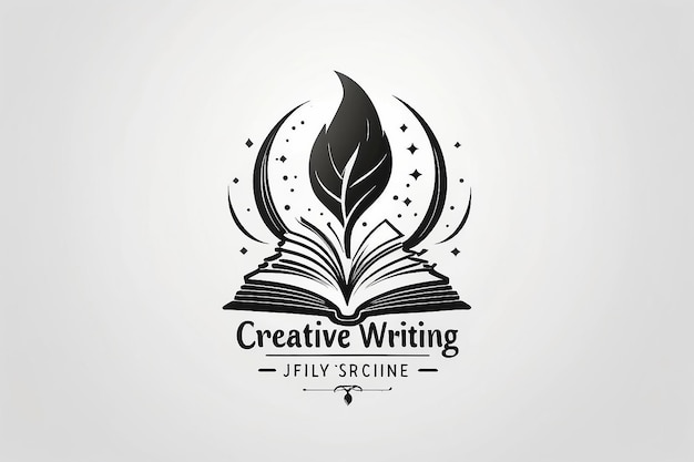 Photo creative writing logo template