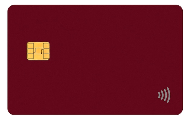 A credit card on a white background