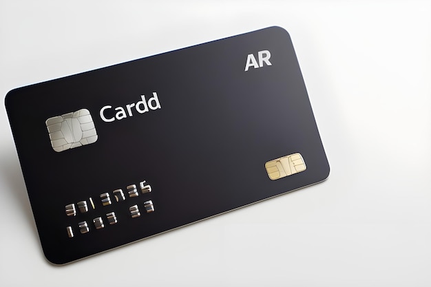 Photo a credit card with a credit card on it