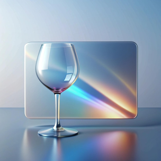 Photo credit card with glass morphism effect for modern ui design