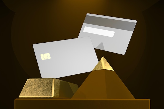 Credit Cards With Gold Bars Left Side