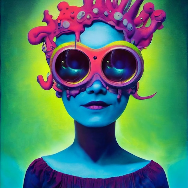 Creepy Candy Creatures and People Abstract Colorful Illustration