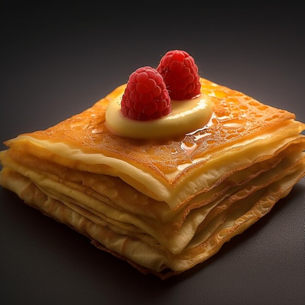 Crepe for breakfast and snack AI Generated