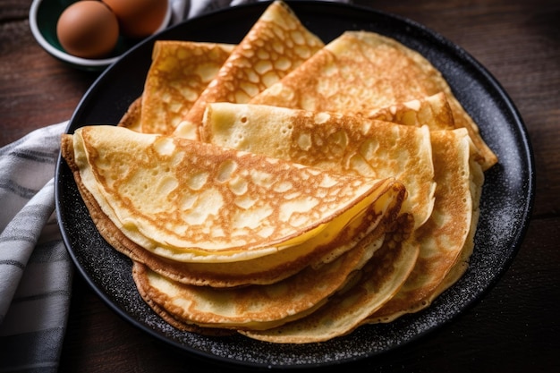 Crepe serving on the kitchen table professional advertising food photography