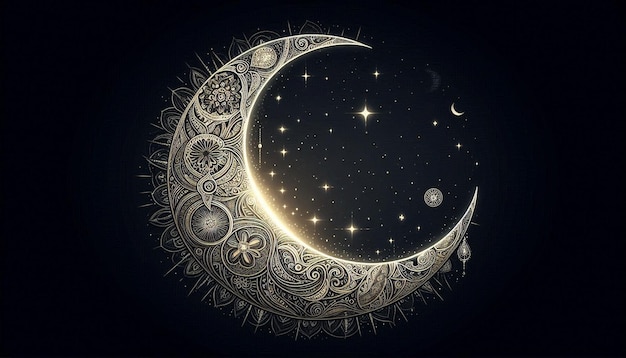 a crescent moon with a star on the top of it