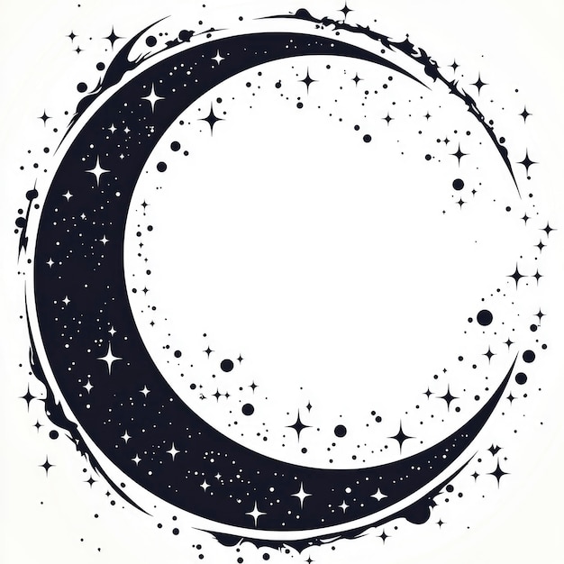 Crescent Moon with Stars