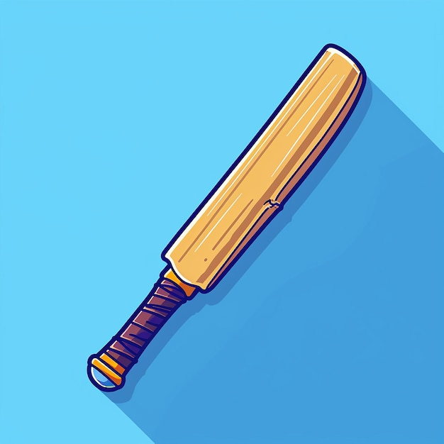 cricket bat and ball cartoon vector