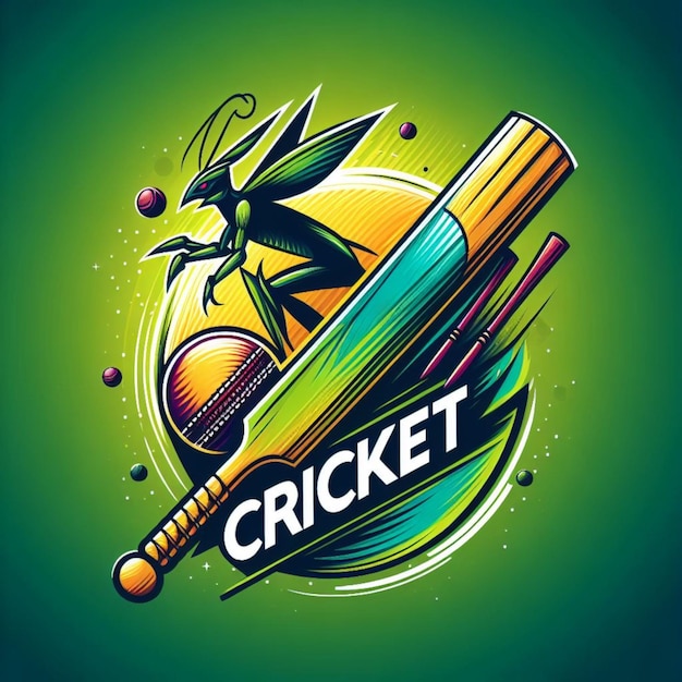 Cricket Logo Sportsmanship Victory and Team Unity Emblem