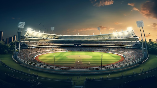 Cricket Stadium 3D Illustration