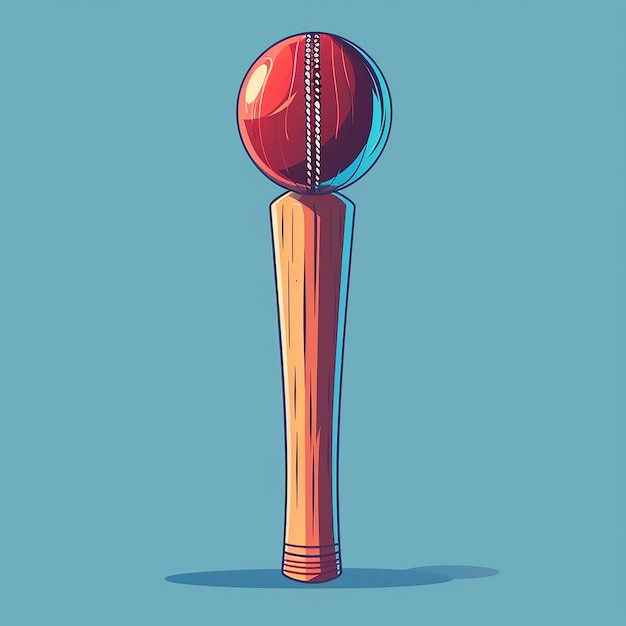 cricket wicket cartoon vector