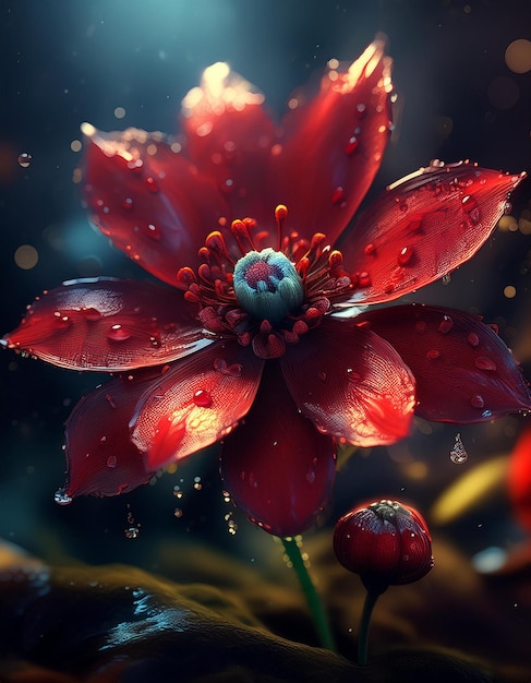 Crimson Bloom directly refers to the small red flower emphasizing its color