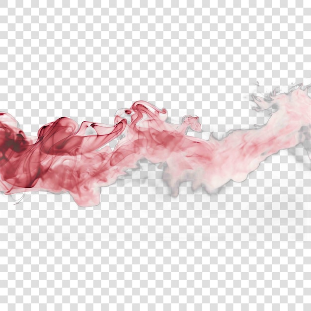 Photo crimson smoke cloud realisticon transparent background