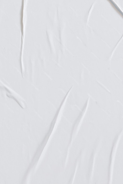 Crinkled White Paper Texture Background