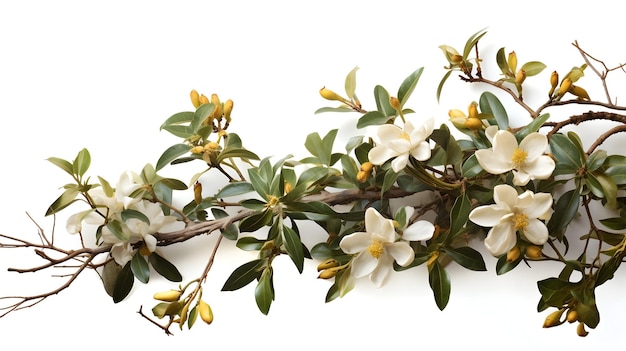 Crisp Botanical Close Up of a Natural Bush with Textural Foliage