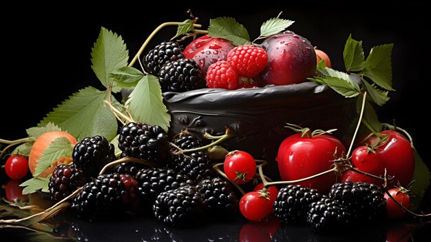 Crisp Close up of Vibrant Botanical Fruits with Natural Textures on White Background