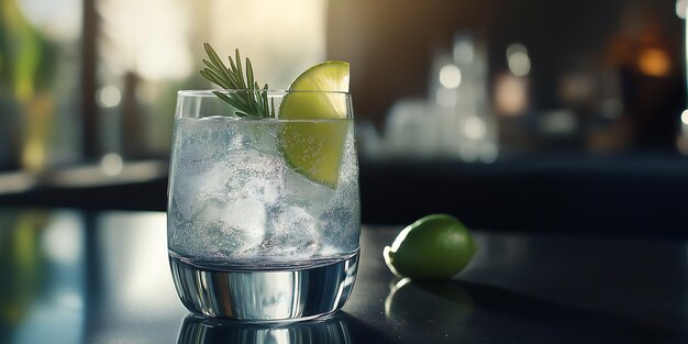 Photo crisp gin and tonic