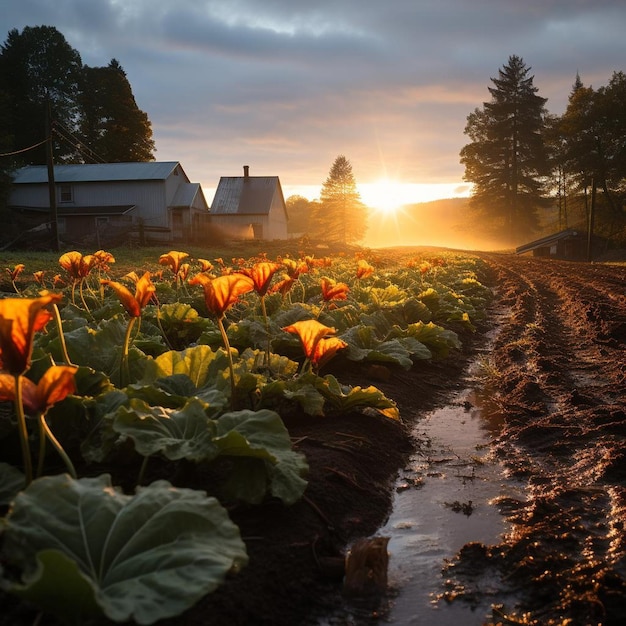 Crisp Morning Glory Autumn Landscape Photo