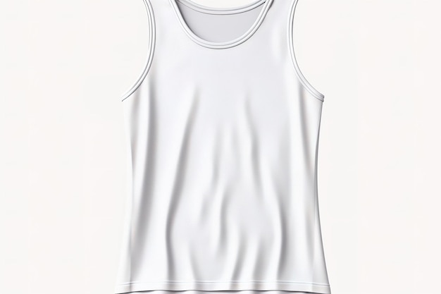 Photo a crisp white tank top ready for a day of summer fun on a clear png or white background