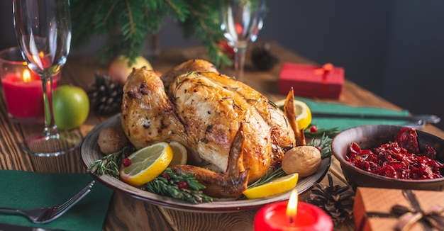 Crispy baked chicken with rosemary